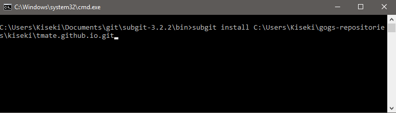 subgit installation example